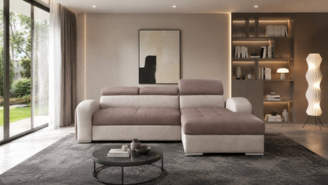 Divano DANIELA angolare con chaise longue reversibile