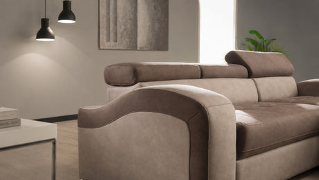 Divano DANIELA letto estraibile con chaise longue reversibile