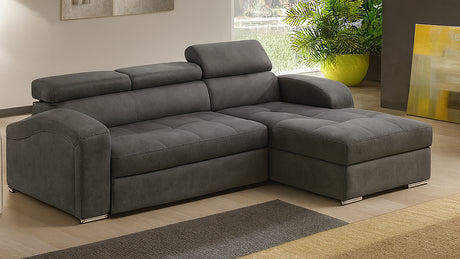 Divano DANIELA angolare con chaise longue reversibile