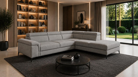 Divano DELPHI chaise longue contenitore carrello letto estraibile