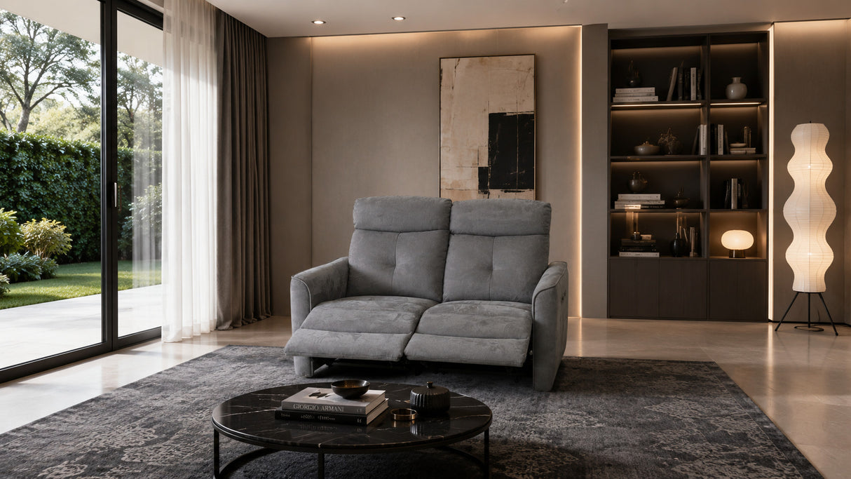 Divano DESIREE 2 posti con recliner manuale