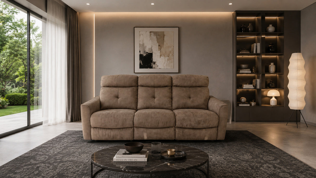 Divano DESIREE 3 posti con recliner manuale