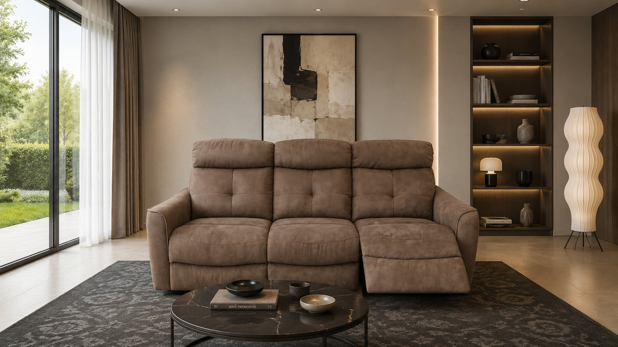 Divano DESIREE 3 posti con recliner manuale