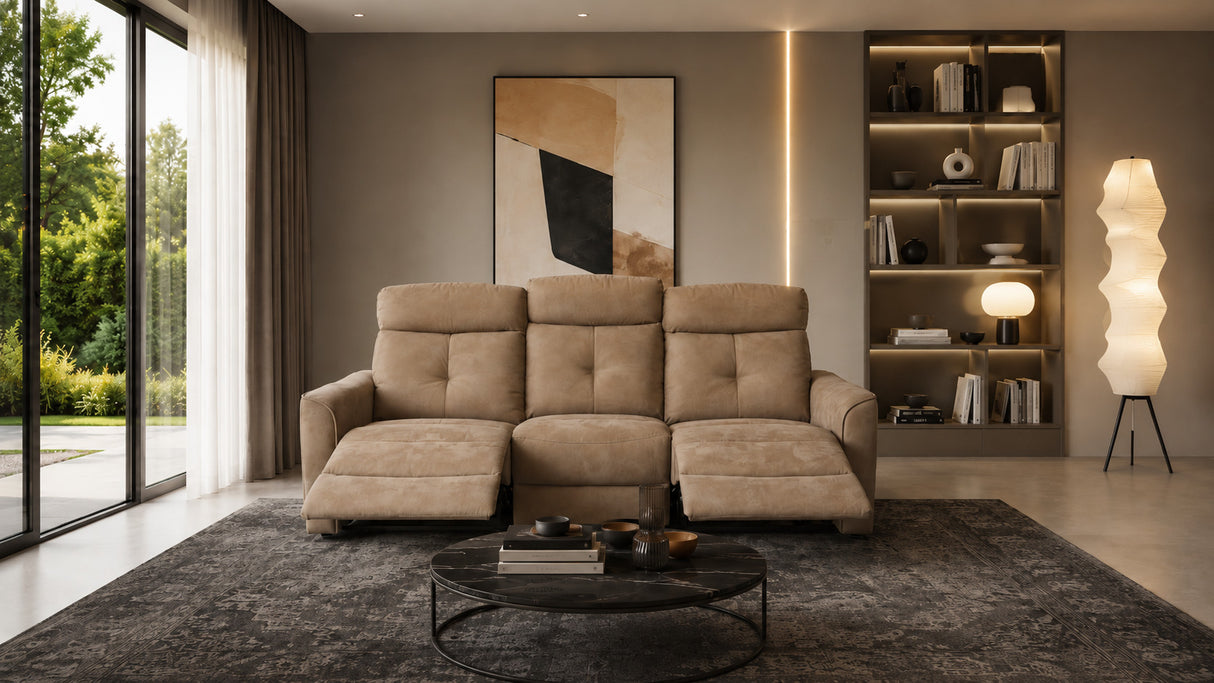 Divano DESIREE 3 posti con recliner manuale