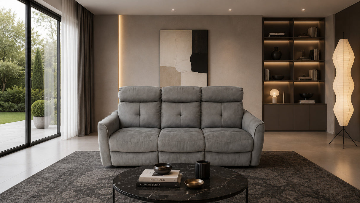 Divano DESIREE 3 posti con recliner manuale