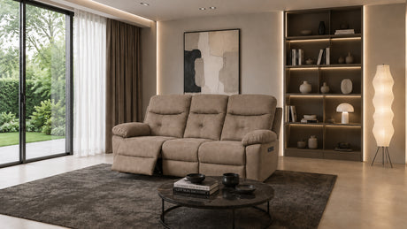 Divano EMMA 3 posti con recliner elettrico