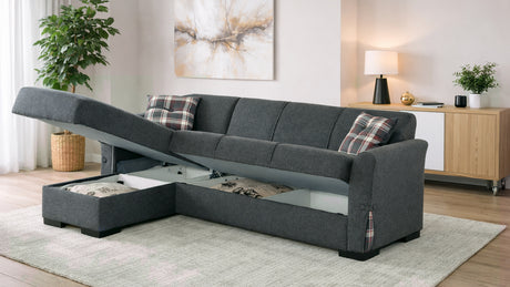 Divano FELIPE divano letto con penisola e contenitore