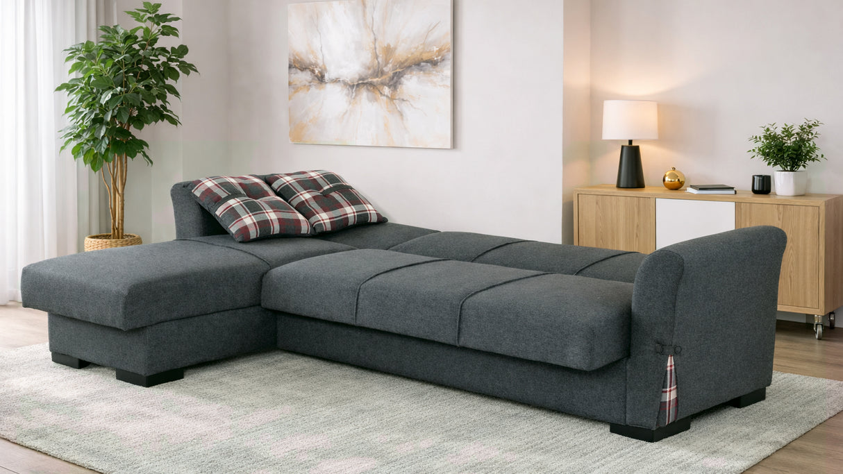 Divano FELIPE divano letto con penisola e contenitore