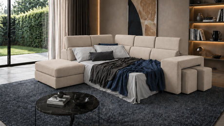 Divano NEW BELEN angolare con carrello letto estraibile