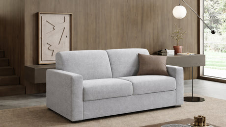 Divano letto mod. norma 3 posti meccanismo a ribalta e materasso H. 18 cm