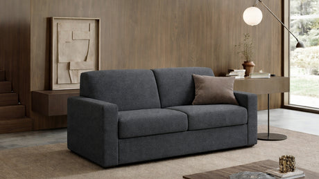 Divano letto mod. norma 3 posti meccanismo a ribalta e materasso H. 18 cm