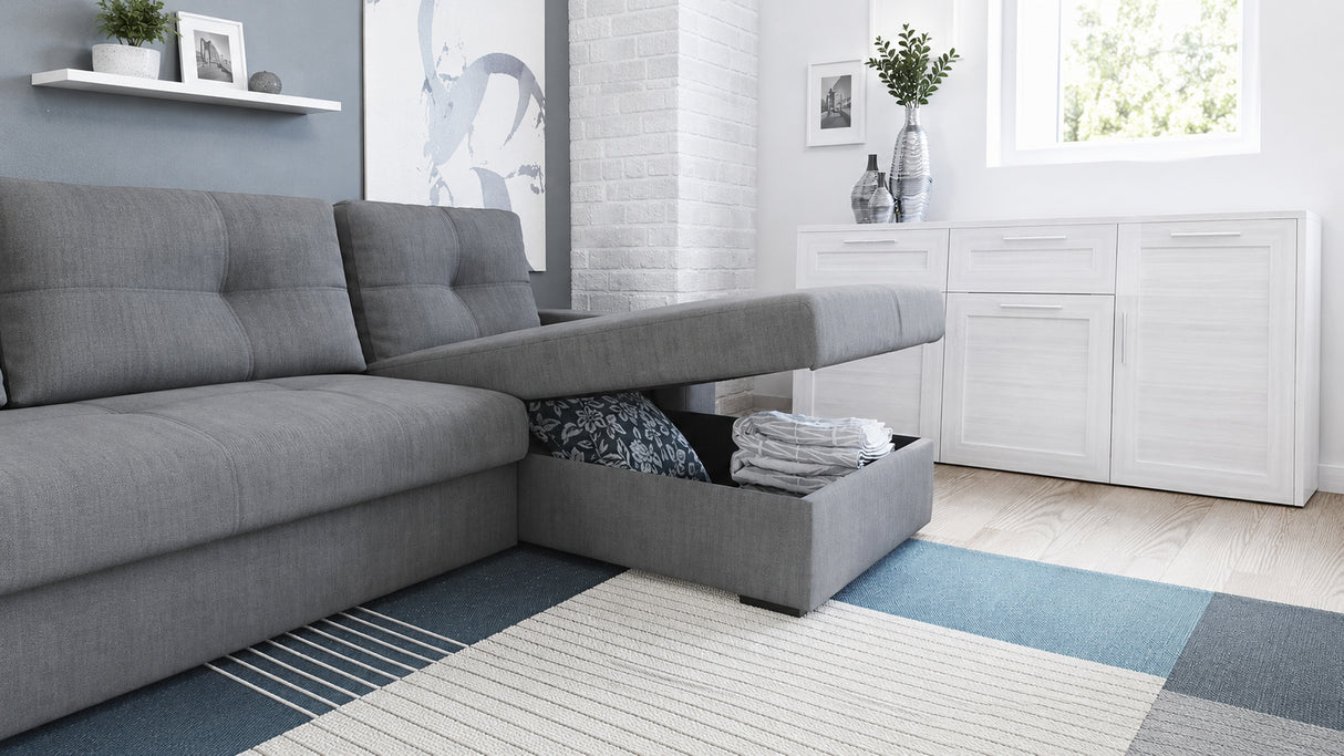 Divano ROMA angolare con chaise longue reversibile