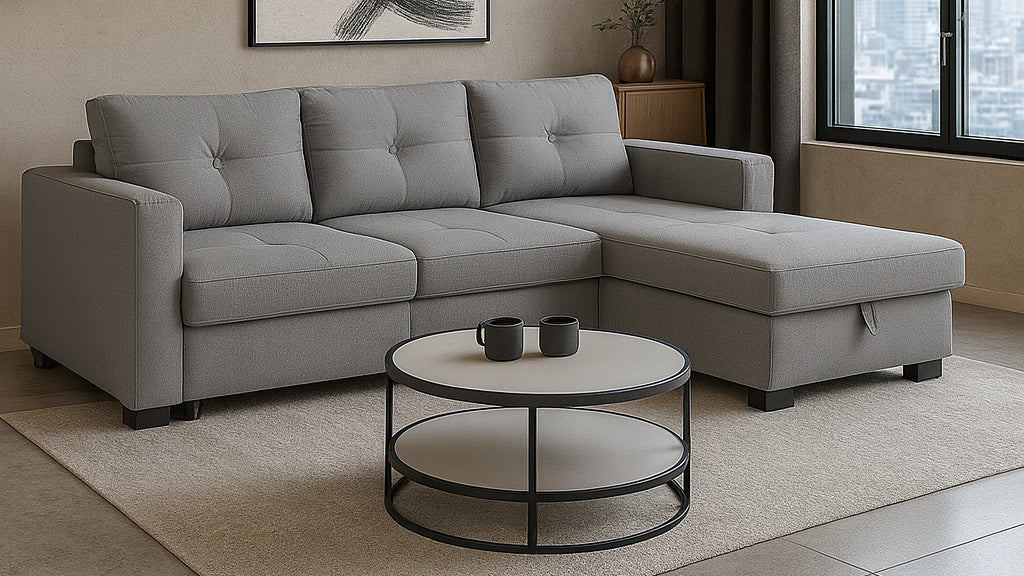 Divano ROMA angolare con chaise longue reversibile