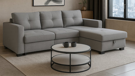 Divano ROMA angolare con chaise longue reversibile