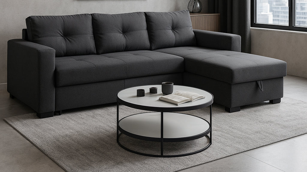 Divano ROMA angolare con chaise longue reversibile