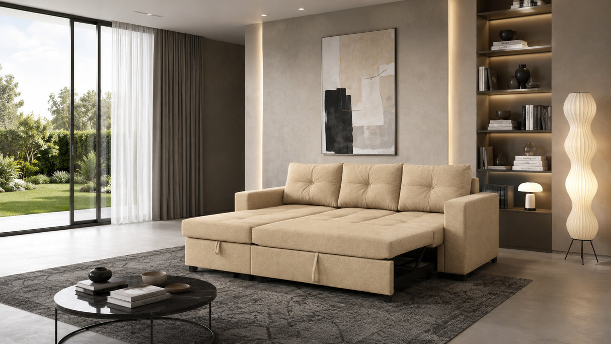 Divano ROMA angolare con chaise longue reversibile