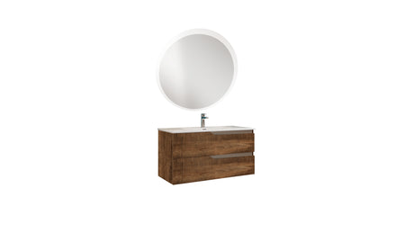 Componibile bagno GRACE 80 Tabacco - Tortora opaco