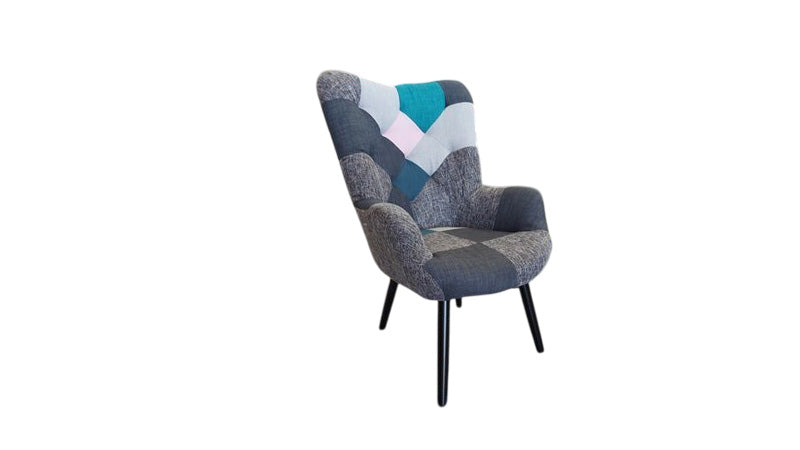 Poltrona VERONICA PATCHWORK GRIGIA
