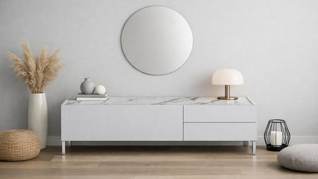 Mobile porta TV Mike Bianco Lucido